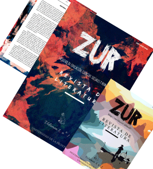 portadas de la revista literaria zur volumenes de narrativas, cuentos, poemas, articulos y publicaciones de literatura contemporanea